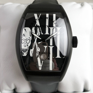 实体店现货二手法穆兰casablanca系列骷髅头自动机械男表8880