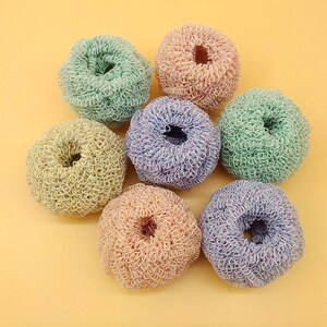 竹纤维彩色清洁球纳米纤维清洁球不粘锅清洁球