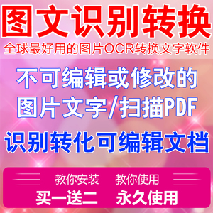 pdf转word软件ocr文字识别软件服务扫描图片变文字pdf转换服务
