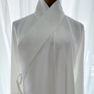 月沐青衫汉服内搭白色衬袍汉服内衬搭配圆领袍道袍男女同款现货