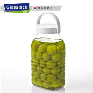 glasslock自动排气大容量发酵桶玻璃泡菜罐大号密封泡酒酵素瓶子