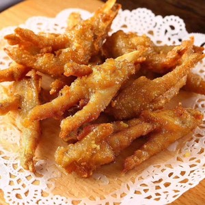 黄金炸鸡爪 脆皮鸡爪 裹粉炸鸡爪 油炸半成品美味小吃1000g