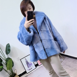 薇蓉家230斤胖妹妹大码皮草女款貂皮大衣外套短款韩系轻奢西装领