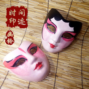 中国北京京剧脸谱 青衣 小生 情侣男女 古风古装面具 拍照道具