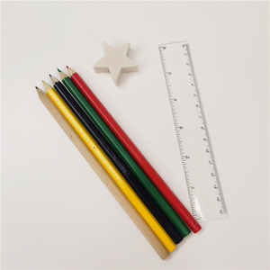 学生文具奖品小礼品彩色铅笔 透明尺子 星星橡皮文具套装