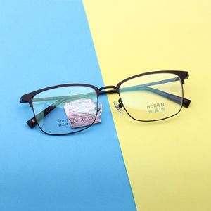 海俪恩黑框眼镜框商务款方框近视镜框男光学镜框可配度数n71117