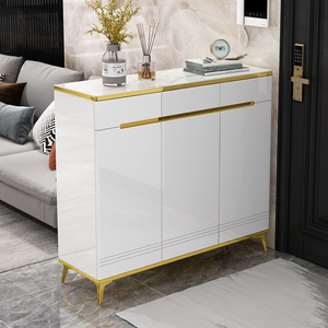 鞋柜家用门口靠墙外楼道隔断双面玄关一体简约现代入户轻奢门厅柜