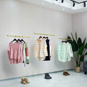 服装店钢丝绳吊架婚纱架子悬挂杆女装店货架展示架墙上挂衣架吊顶