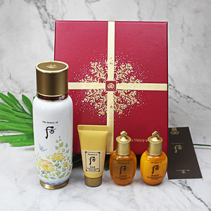 韩国whoo后拱辰享青花瓷圣诞限量版套盒循环秘贴精华加水乳面膜