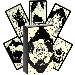 小猫塔罗牌韦特体系10.3X6左右Kitten Tarot英文卡牌