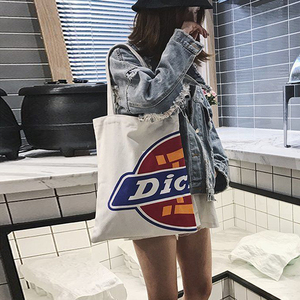 蒂克dickies帆布包女夏文艺小众百搭单肩包学生简约大容量手提袋