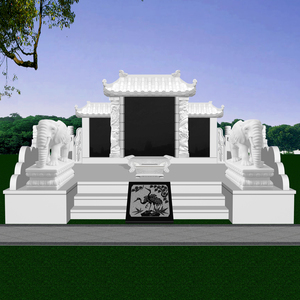 墓碑定制农村土葬大理石豪华型家族墓双人刻字石碑墓地陵园祭祀