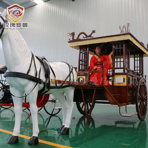 婚庆马车中式古代马车仿古木质旅游观光拉客马车景区马车实木古典
