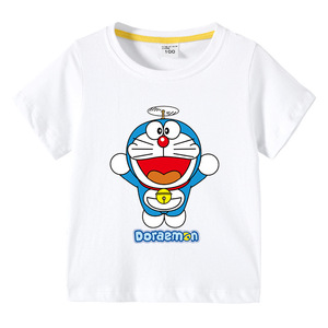 宝宝哆啦a梦衣服纯棉短袖儿童夏季t恤叮当猫童装男女童机器猫上衣