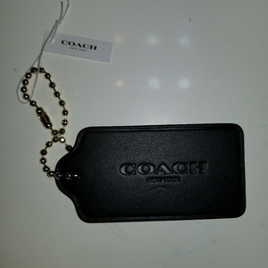 美国正品代购coach蔻驰包包小挂牌牛皮吊牌钥匙扣挂件女包配件