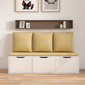 家用卡座沙发餐厅靠墙布艺沙发现代简约奶茶店带抽屉储物柜可定制