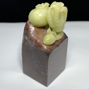 青田周村龙蛋石三多福印章石料纯手工雕刻书画姓名篆刻练习收藏品