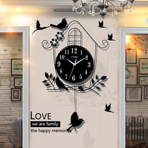 北欧钟表挂钟客厅现代简约个性创意时尚装饰家用壁挂时钟灯挂墙表