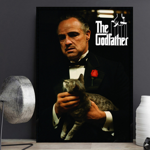 马龙·白兰度 The Godfather 教父 经典电影海报装饰书房酒吧挂画