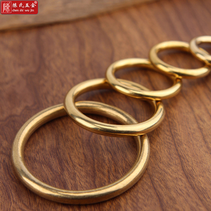 铜圈铜环圆环无缝黄铜实心五金金属环配件DIY手工饰品加厚铜圈环
