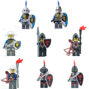 乐高狮王城堡系列罗马骑士军团军事士兵小人仔偶拼装积木玩具