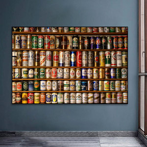 墙面装饰啤酒瓶