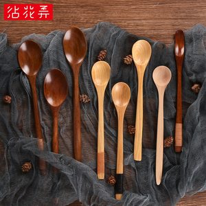 美食缠线筷子勺子餐具摄影道具日式木样式咖啡勺蜂蜜勺菜品拍照摆