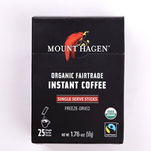 现货 进口mounthagen哈根山速溶咖啡冷冻干燥黑咖啡无.糖无奶灌装