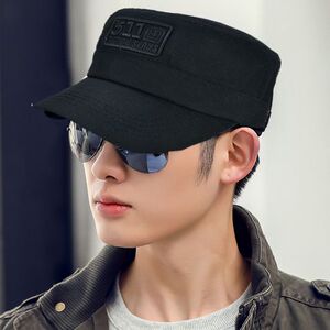 男士韩版帽子百搭棒球帽男单款平顶布帽鸭舌帽潮户外休闲遮阳帽