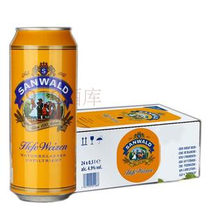 德国原装进口啤酒圣瓦德斯图加特乡村小麦白啤酒500ml*24罐啤酒