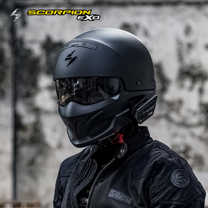 scorpion蝎子摩托车蝎子头盔男战士盔全覆式哈雷复古四季组合半盔