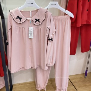 春秋季睡衣女款纯棉长袖安得妮2022年新款女生甜美亲肤家居服套装