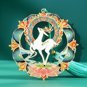 高档精致金属书签礼盒文创礼品敦煌九色鹿 古典中国风博物馆古风儿童