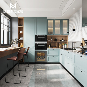 玛格厨柜整体橱柜定制厨房现代北欧厨房家用组装石英石台面灶台