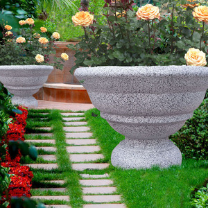 花盆花钵户外欧式水泥玻璃钢砂岩室外园林景观别墅庭院石雕大花坛