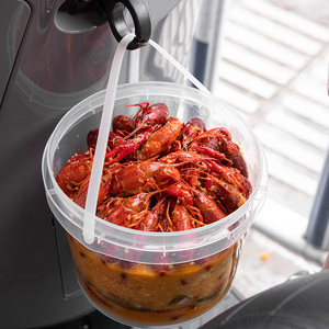 小龙虾打包盒外卖桶大小2号3l手提一次性餐盒带盖塑料商家用加厚