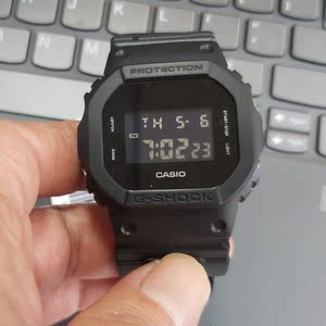 casio卡西欧dw-5600bbn-1dr帆布表带g shock学生电子表男女手表