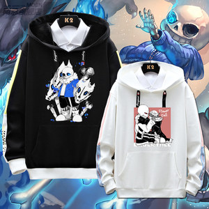 传说之下周边undertale sans游戏衣服男女款加绒连帽卫衣春秋季mn
