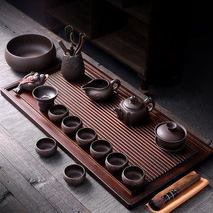 陶福气 紫砂功夫茶具茶盘一体套装家用中式自动茶具免费定制LOGO