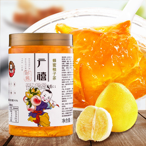 广禧蜂蜜柚子茶1kg 韩式水果茶酱百香果肉茶浆饮料果酱奶茶店专用