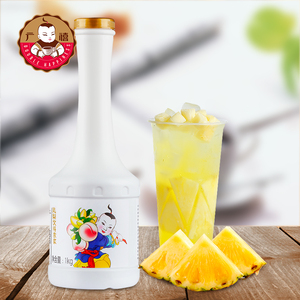 广禧浓缩凤梨汁1kg 果汁菠萝风味饮料浓浆商用珍珠奶茶店专用原料