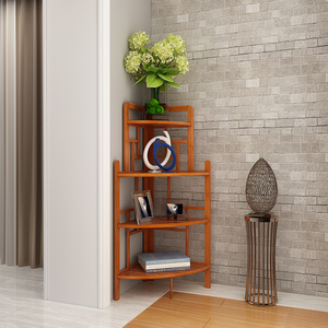 转角架三角架浴室搁板置物架实木储物架楠竹仿古多层墙角架角落架