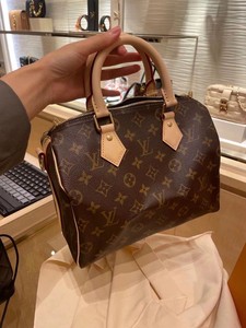 法国代购lv女包 经典老花speedy 25 挎包 手提包 有肩带m41113