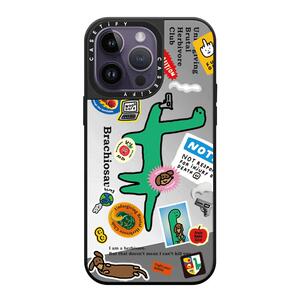 caseti手枪小恐龙贴纸网红同款ins风15pro适用iphone14promax手机壳