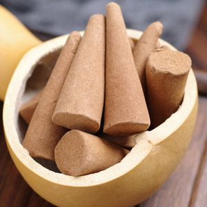 天然手工老山檀香粒家用供佛香室内净化香熏宝塔香烟供塔香食子香