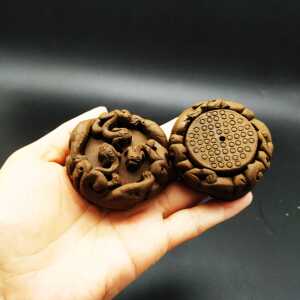 【剪香坊】480双面香牌模具【仿古龙平安扣】制香工具香道