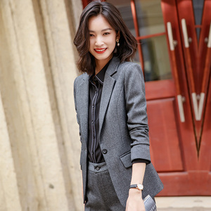 高端西装外套女套装秋冬时尚气质职业装正装大学生面试职场工作服