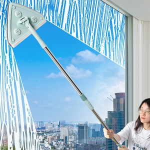 擦玻璃神器家用高层窗外擦洗窗户保洁专用旋转平板小拖把清洁工具