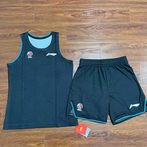 李宁赞助 CBA23-24赛季球员版运动训练篮球服背心 双面球衣短裤