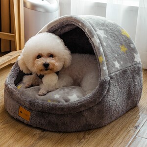 狗窝四季通用冬季保暖房子型狗屋小型犬泰迪窝可拆洗猫窝宠物用品